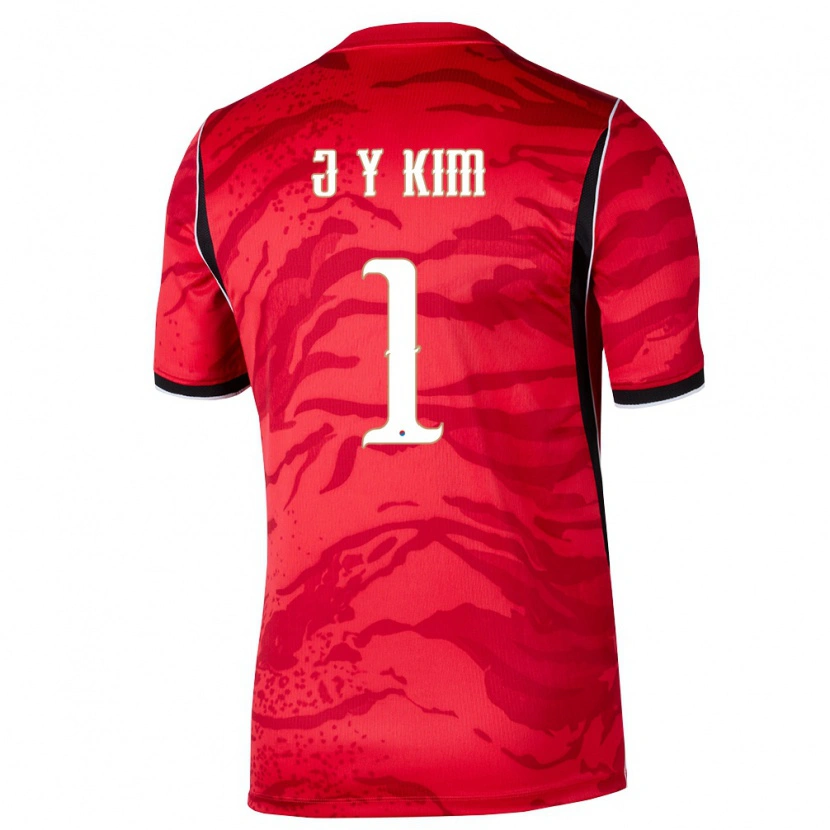 Danxenレディース韓国Yoon-Jae Kim#1赤 白 黒ホームシャツ26-28ジャージーユニフォーム