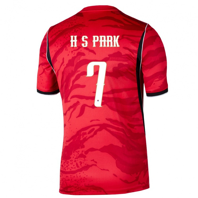 Danxenレディース韓国Seung-Ho Park#7赤 白 黒ホームシャツ26-28ジャージーユニフォーム