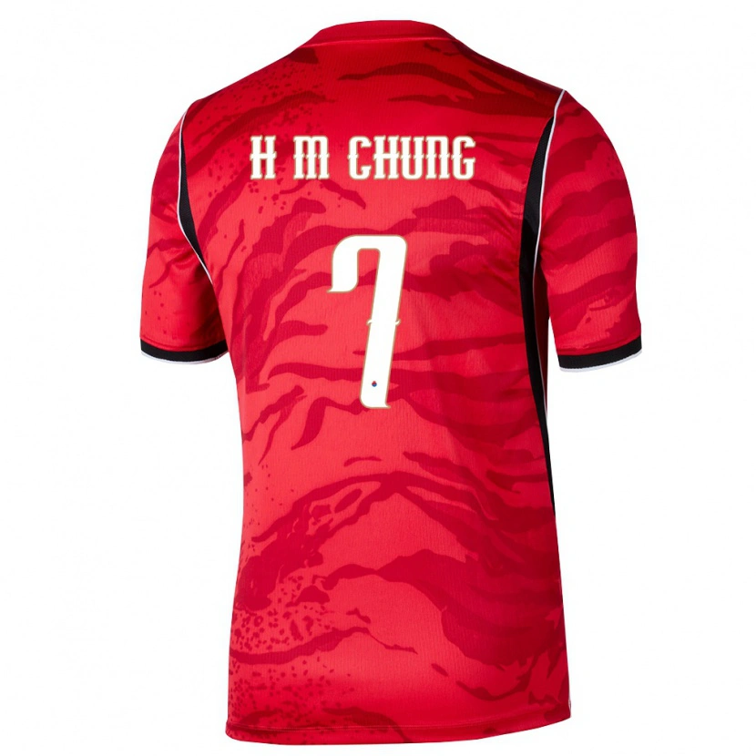 Danxenレディース韓国Ma-Ho Chung#7赤 白 黒ホームシャツ26-28ジャージーユニフォーム
