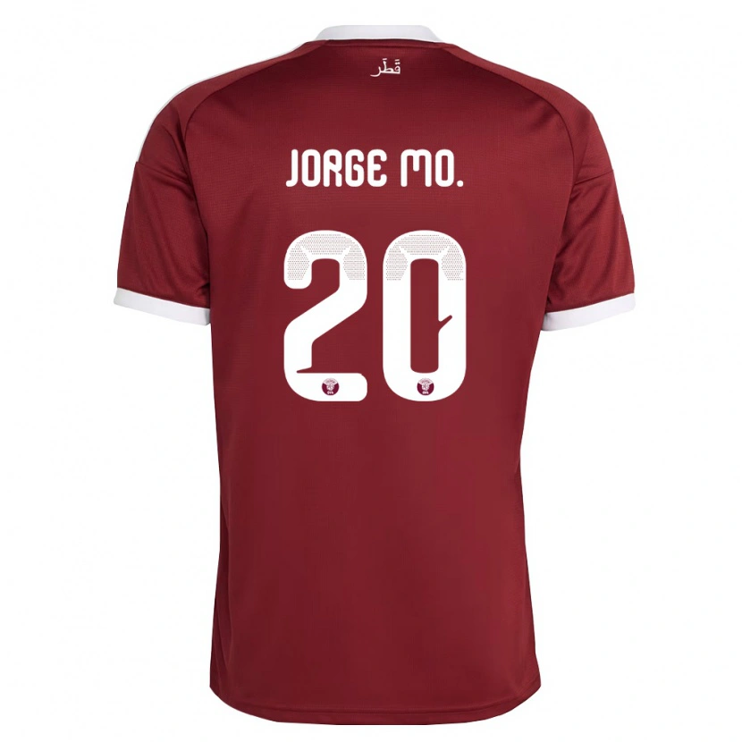 DanxenレディースカタールJorge Diego Jordan Mo.#20赤 バーガンディ 白ホームシャツ26-28ジャージーユニフォーム