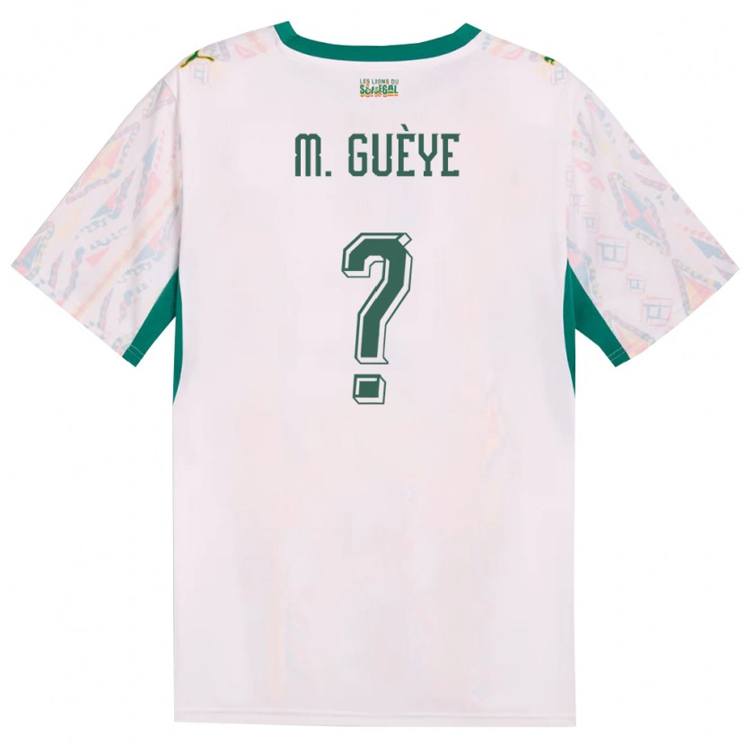 DanxenレディースセネガルMouhamed Guèye#0白 緑 黄ホームシャツ26-28ジャージーユニフォーム