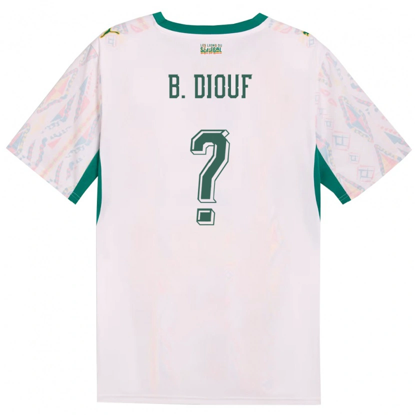 DanxenレディースセネガルEl Hadji Bilal Diouf#0白 緑 黄ホームシャツ26-28ジャージーユニフォーム
