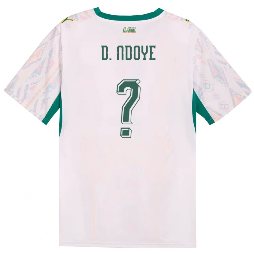 DanxenレディースセネガルDiabel Ndoye#0白 緑 黄ホームシャツ26-28ジャージーユニフォーム