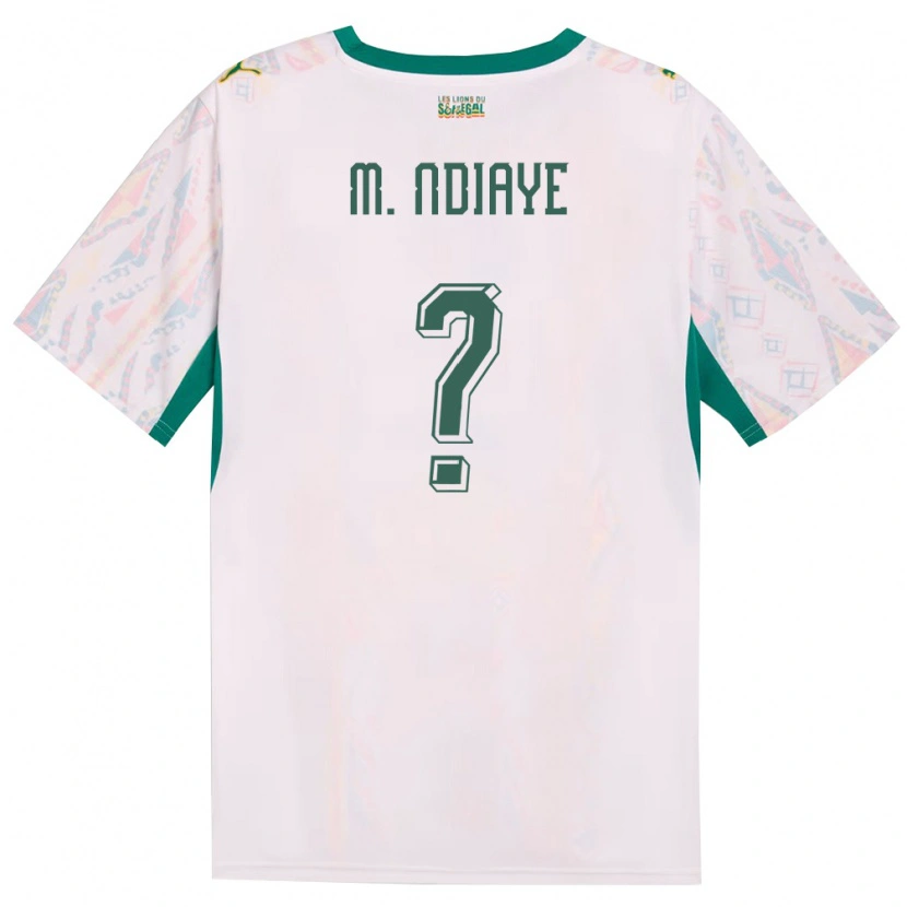 DanxenレディースセネガルMadicke Ndiaye#0白 緑 黄ホームシャツ26-28ジャージーユニフォーム