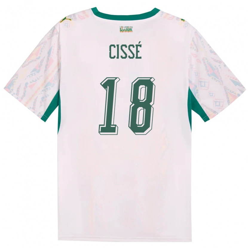 DanxenレディースセネガルMoussa Cissé#18白 緑 黄ホームシャツ26-28ジャージーユニフォーム