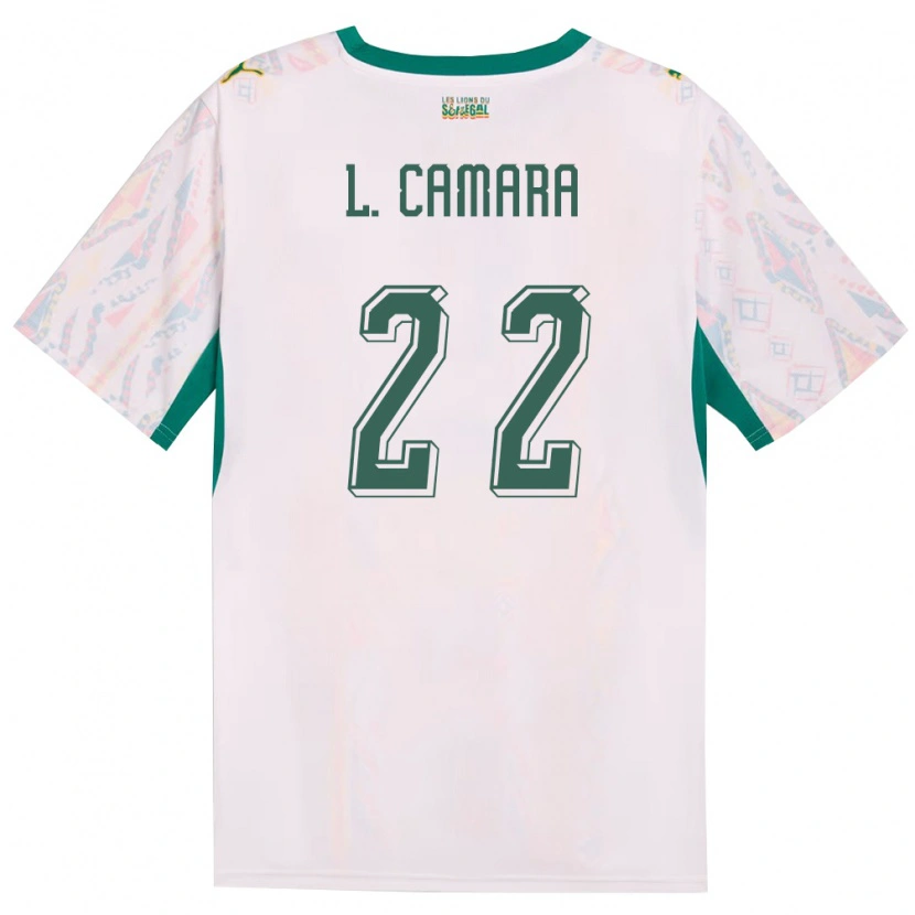 Danxenレディースセネガルママドゥ・カマラ#22白 緑 黄ホームシャツ26-28ジャージーユニフォーム