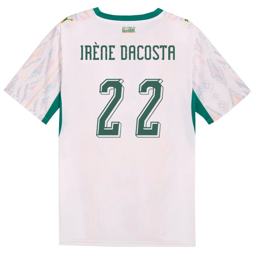 Danxenレディースセネガルグラディス・アイリーン・ダコスタ#22白 緑 黄ホームシャツ26-28ジャージーユニフォーム