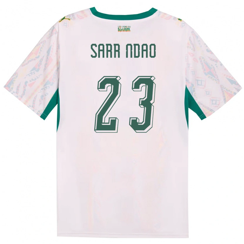 DanxenレディースセネガルAlioune Sarr Ndao#23白 緑 黄ホームシャツ26-28ジャージーユニフォーム