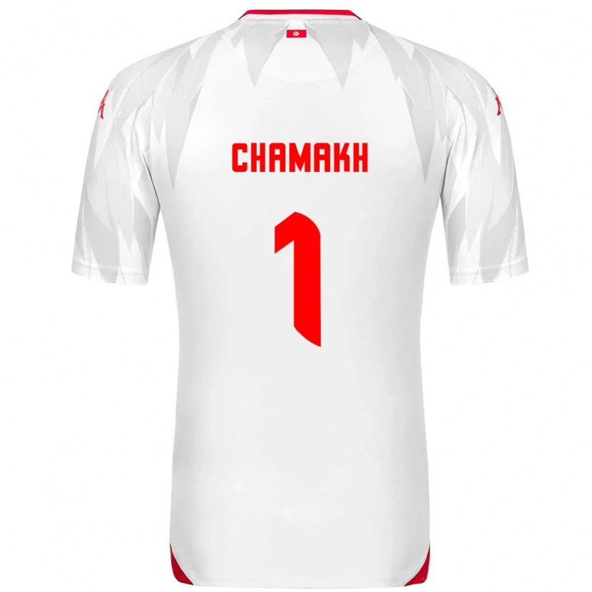 DanxenレディースチュニジアAbdelmouhib Chamakh#1白 赤ホームシャツ26-28ジャージーユニフォーム