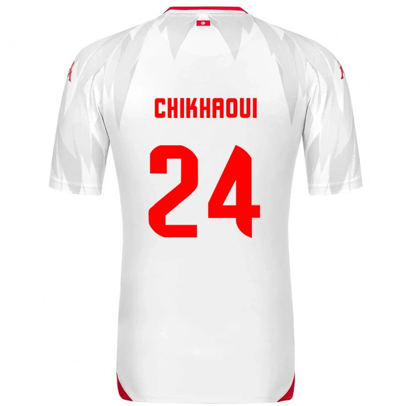 DanxenレディースチュニジアRaed Chikhaoui#24白 赤ホームシャツ26-28ジャージーユニフォーム
