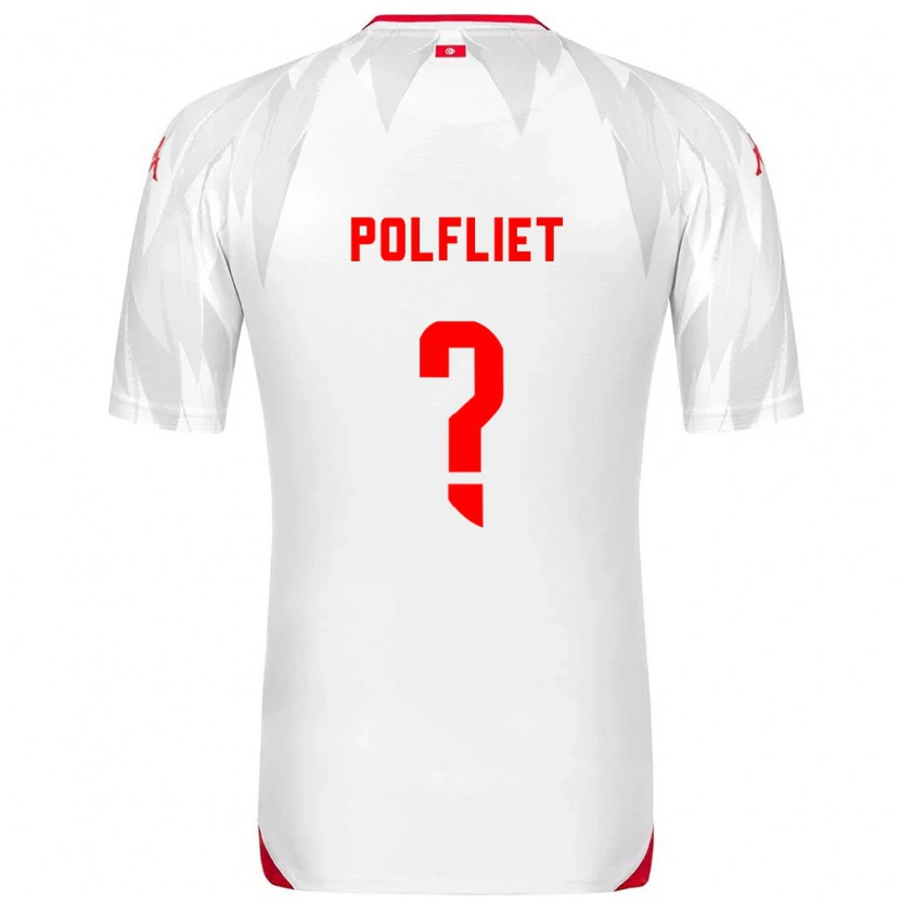 DanxenレディースチュニジアRami Polfliet#0白 赤ホームシャツ26-28ジャージーユニフォーム