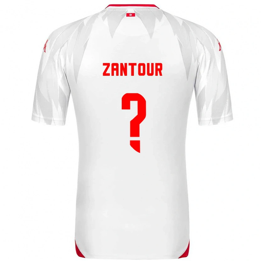 DanxenレディースチュニジアIshaq Zantour#0白 赤ホームシャツ26-28ジャージーユニフォーム