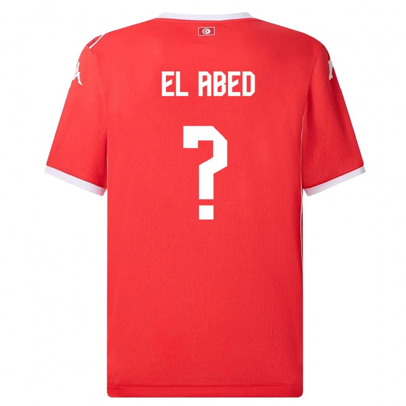 DanxenレディースチュニジアIyed El Abed#0赤 白ホームシャツ26-28ジャージーユニフォーム