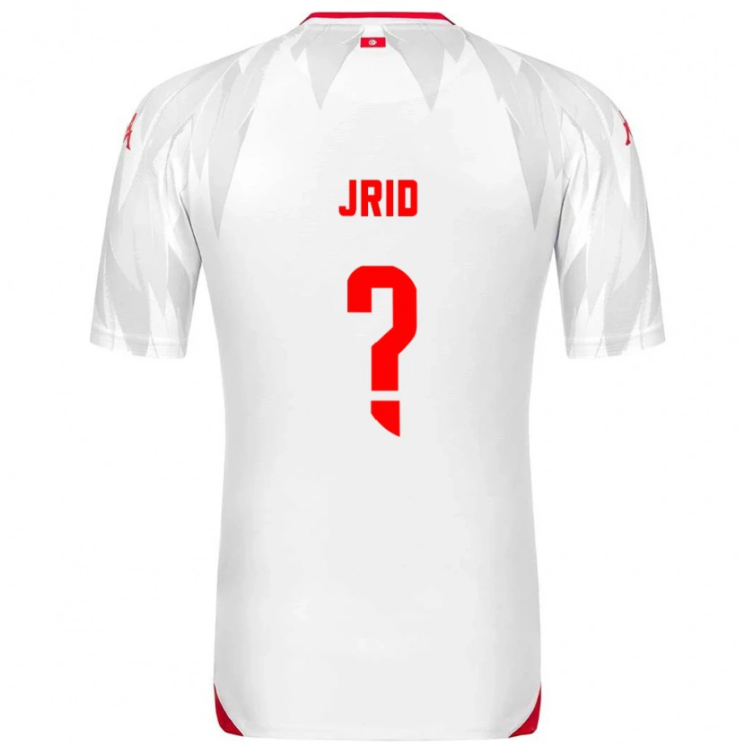 DanxenレディースチュニジアChamseddine Jrid#0白 赤ホームシャツ26-28ジャージーユニフォーム