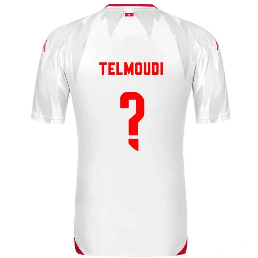DanxenレディースチュニジアNaïm Telmoudi#0白 赤ホームシャツ26-28ジャージーユニフォーム