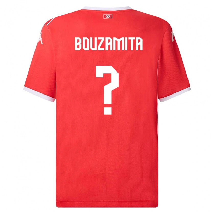 DanxenレディースチュニジアAlexandre Bouzamita#0赤 白ホームシャツ26-28ジャージーユニフォーム