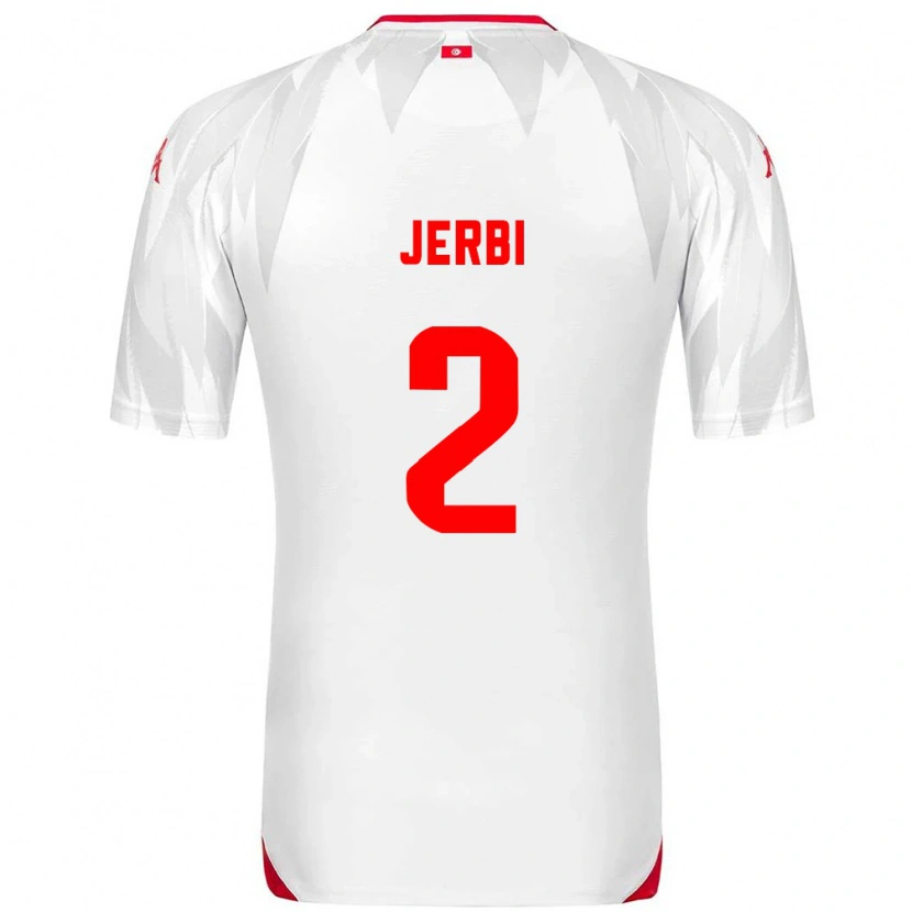 DanxenレディースチュニジアRayan Jerbi#2白 赤ホームシャツ26-28ジャージーユニフォーム