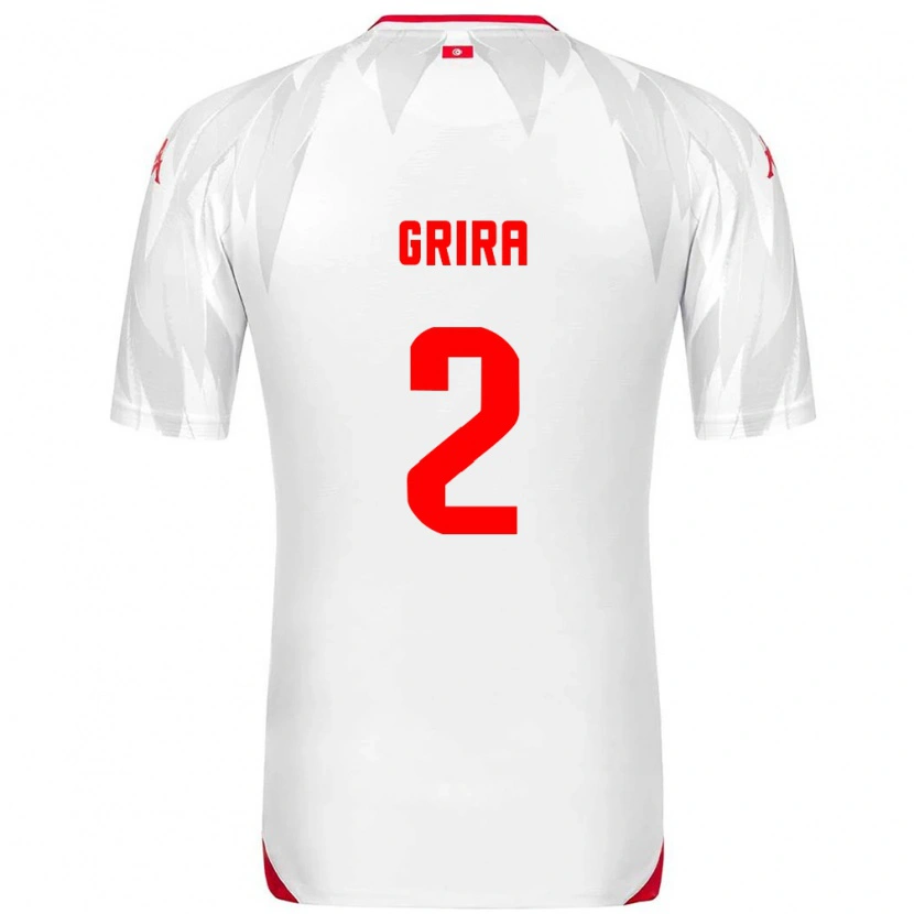 DanxenレディースチュニジアAyoub Grira#2白 赤ホームシャツ26-28ジャージーユニフォーム