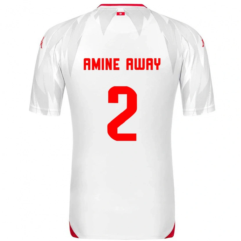 DanxenレディースチュニジアMohamed Amine Away#2白 赤ホームシャツ26-28ジャージーユニフォーム