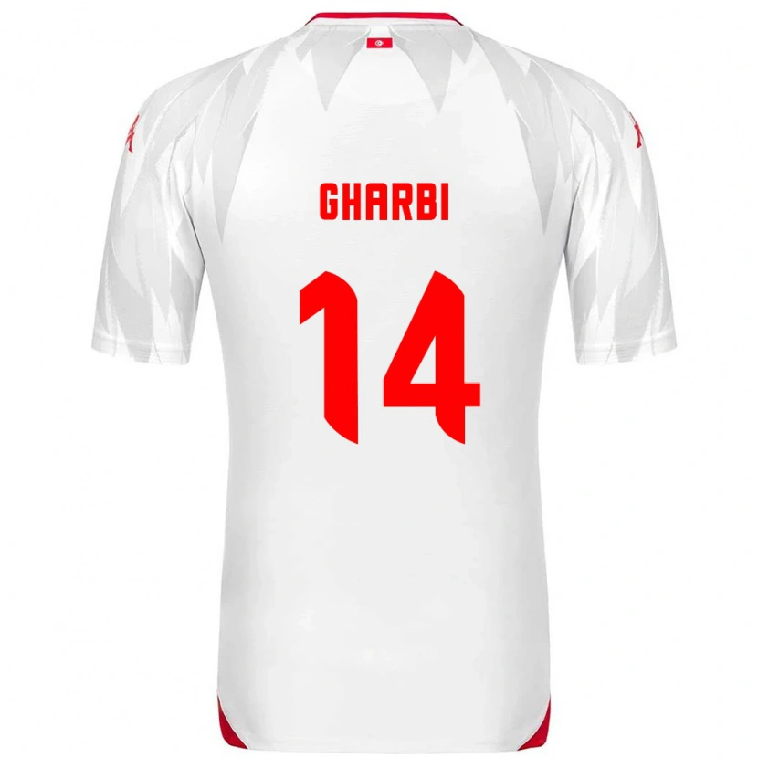 DanxenレディースチュニジアMoncef Gharbi#14白 赤ホームシャツ26-28ジャージーユニフォーム