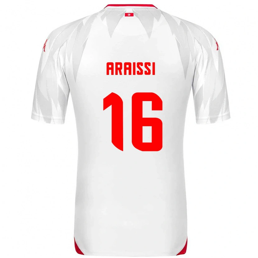 DanxenレディースチュニジアMalek Araissi#16白 赤ホームシャツ26-28ジャージーユニフォーム