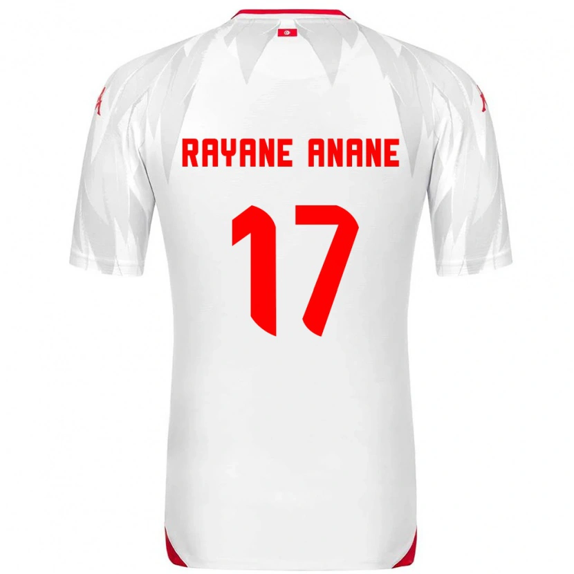 DanxenレディースチュニジアMohamed Rayane Anane#17白 赤ホームシャツ26-28ジャージーユニフォーム