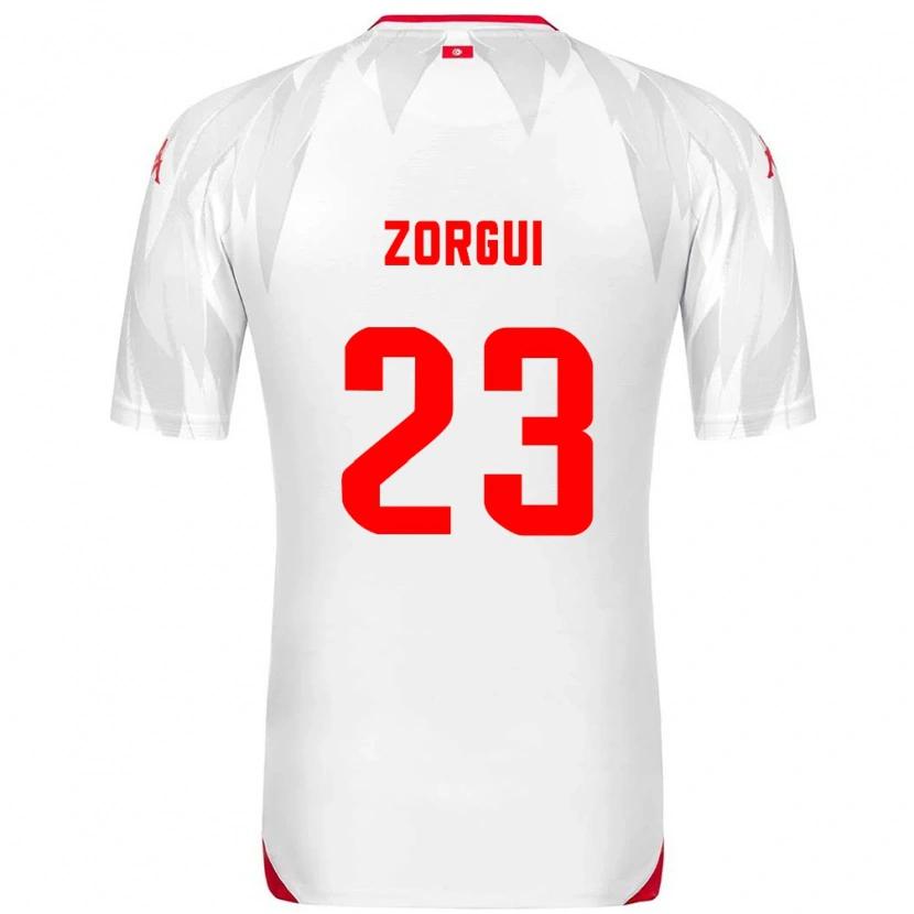 DanxenレディースチュニジアSofyane Zorgui#23白 赤ホームシャツ26-28ジャージーユニフォーム