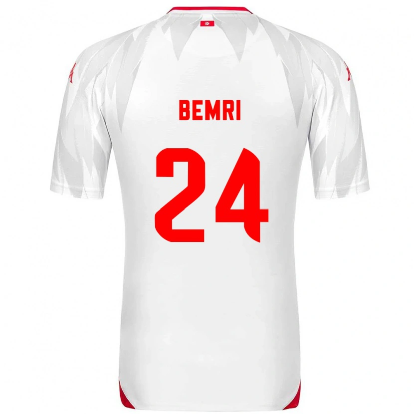 DanxenレディースチュニジアAhmed Bemri#24白 赤ホームシャツ26-28ジャージーユニフォーム