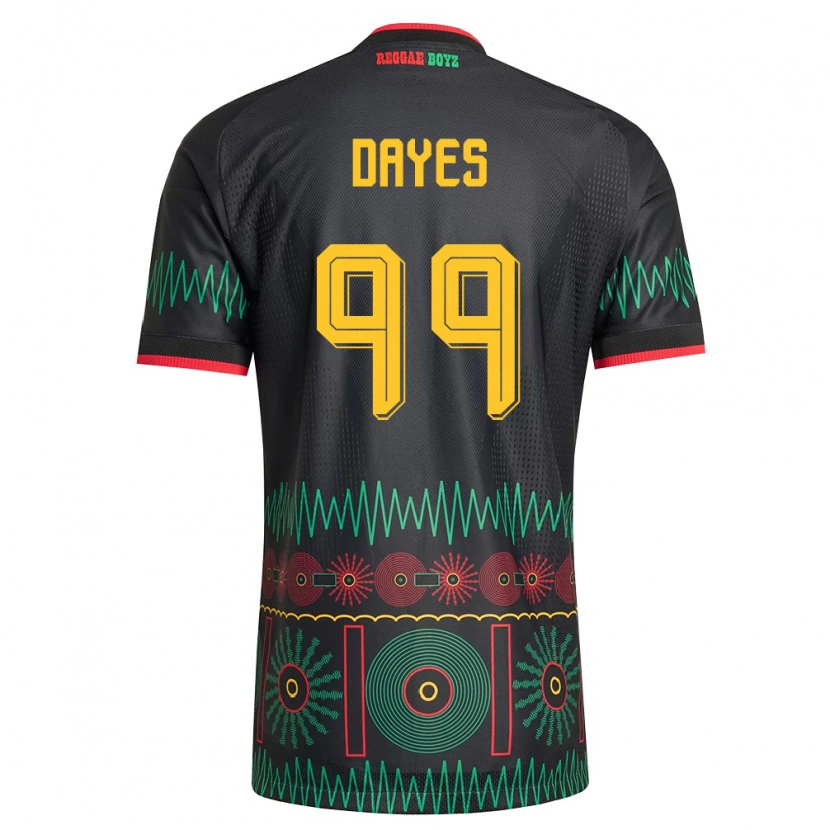 DanxenレディースジャマイカMalikae Dayes#99黒 赤 黄アウェイシャツ26-28ジャージーユニフォーム