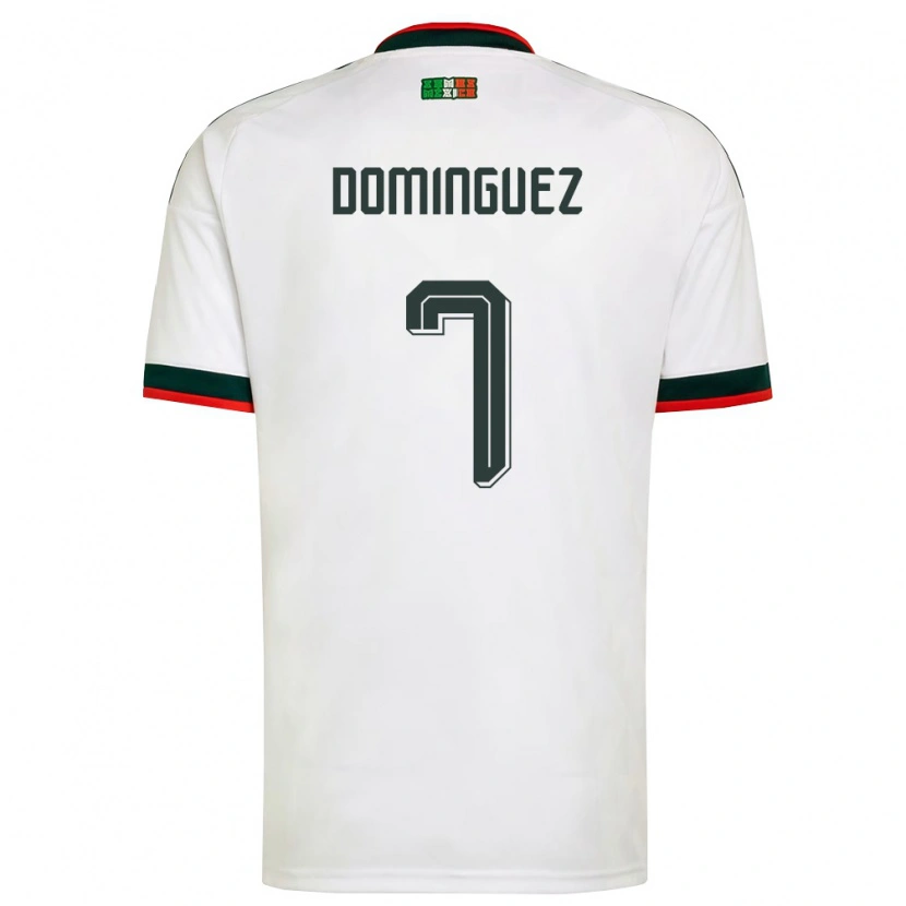 Danxenレディースメキシコアレクセイ・ドミンゲス・フィゲロア#7白 バーガンディ 緑アウェイシャツ26-28ジャージーユニフォーム