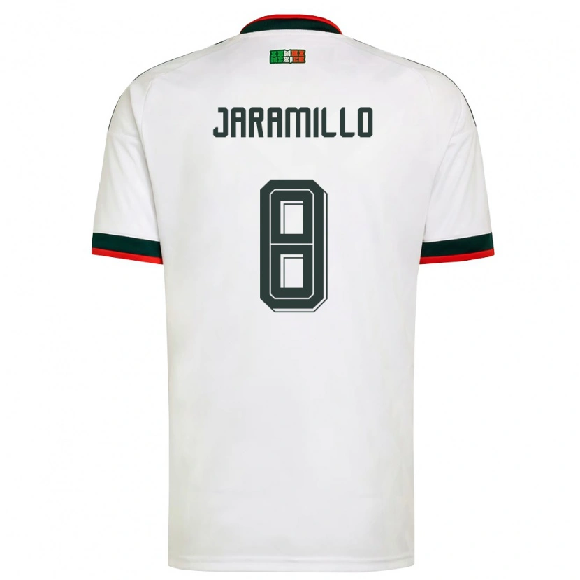 Danxenレディースメキシコカロリーナ・ジャラミロ#8白 バーガンディ 緑アウェイシャツ26-28ジャージーユニフォーム