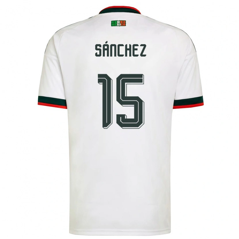 DanxenレディースメキシコEliud Sánchez#15白 バーガンディ 緑アウェイシャツ26-28ジャージーユニフォーム