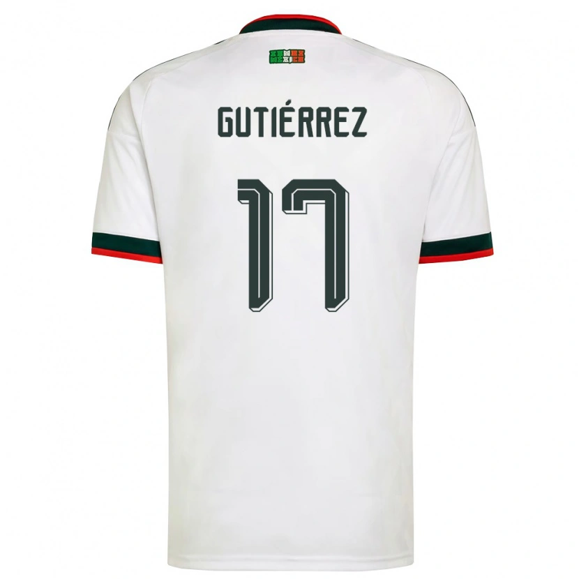 Danxenレディースメキシコゲルソン・グティエレス#17白 バーガンディ 緑アウェイシャツ26-28ジャージーユニフォーム