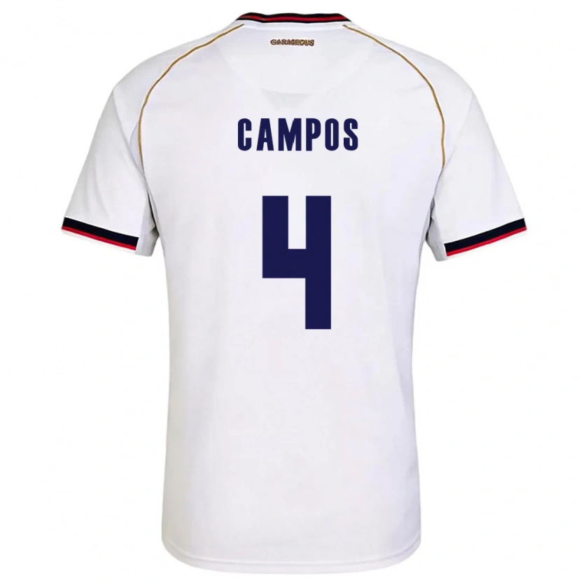 DanxenレディースパナマOliver Campos#4白 赤アウェイシャツ26-28ジャージーユニフォーム