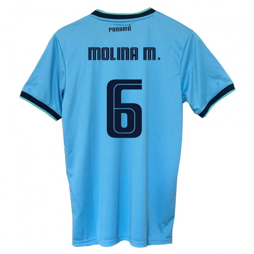 DanxenレディースパナマMariana Molina#6空色 黒アウェイシャツ26-28ジャージーユニフォーム