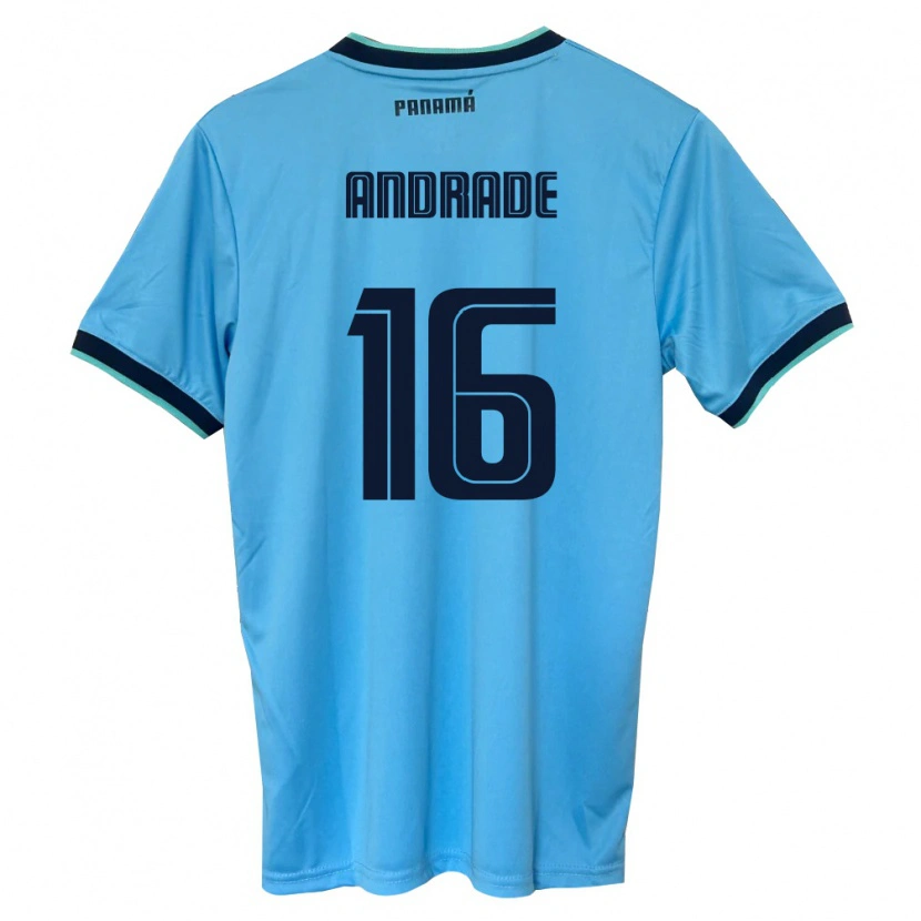 DanxenレディースパナマAndrés Andrade#16空色 黒アウェイシャツ26-28ジャージーユニフォーム