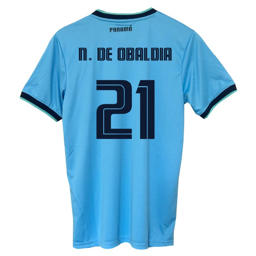 DanxenレディースパナマNicole De Obaldía#21空色 黒アウェイシャツ26-28ジャージーユニフォーム