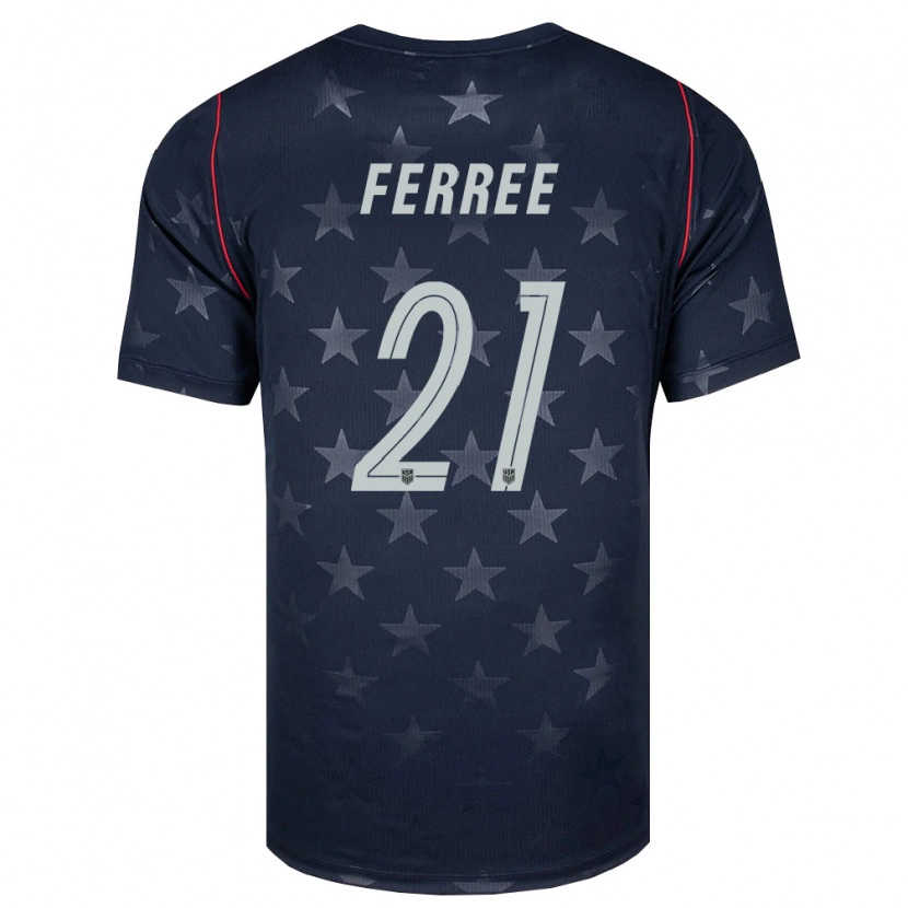 Danxenレディースアメリカ合衆国デュラン・フェレー#21黒 白 赤アウェイシャツ26-28ジャージーユニフォーム