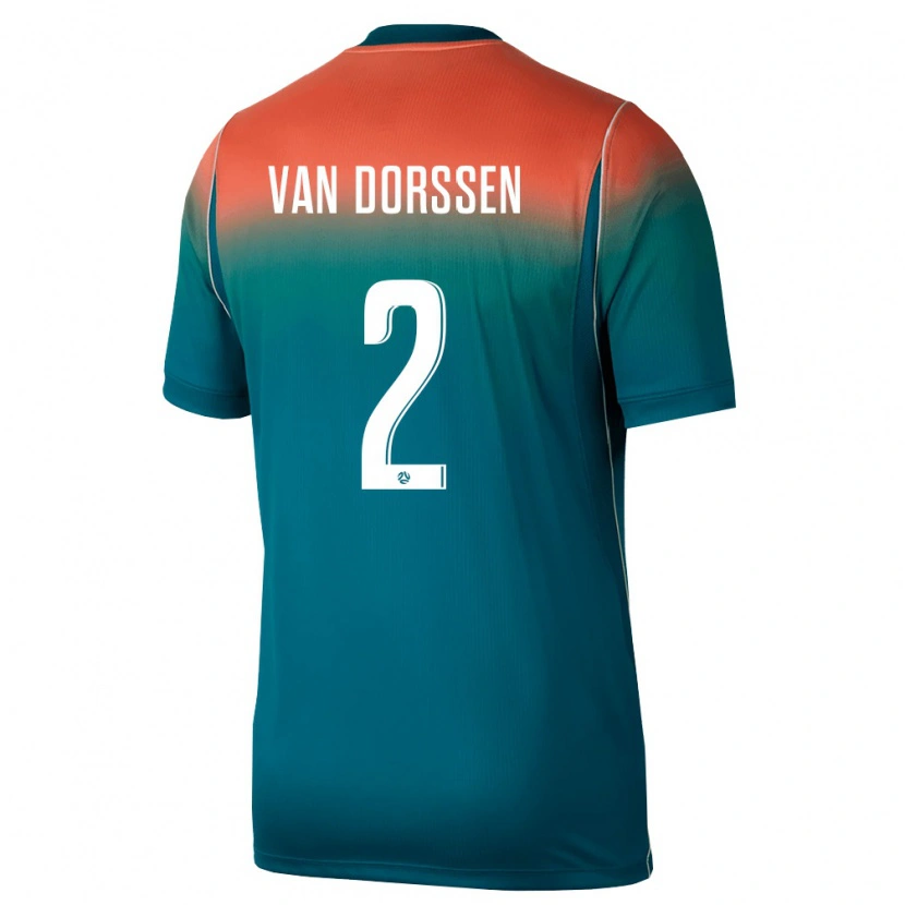 DanxenレディースオーストラリアBen Van Dorssen#2緑 ピンクアウェイシャツ26-28ジャージーユニフォーム