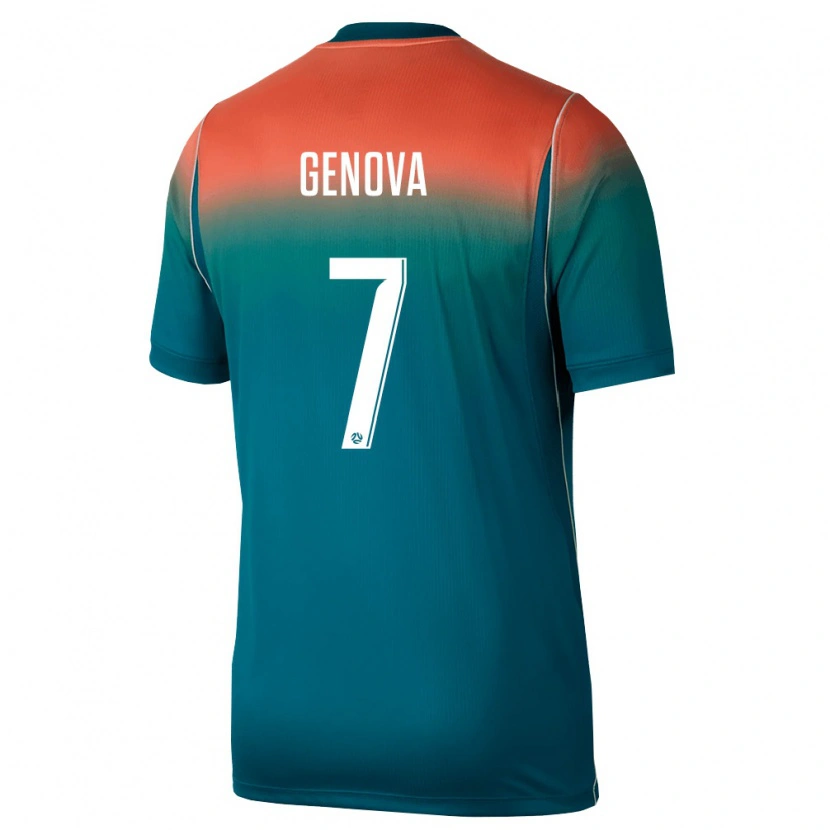 DanxenレディースオーストラリアAlessio Genova#7緑 ピンクアウェイシャツ26-28ジャージーユニフォーム