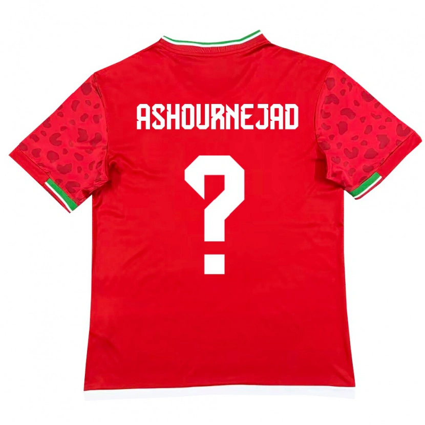 DanxenレディースイランAmirali Ashournejad#0赤 白アウェイシャツ26-28ジャージーユニフォーム