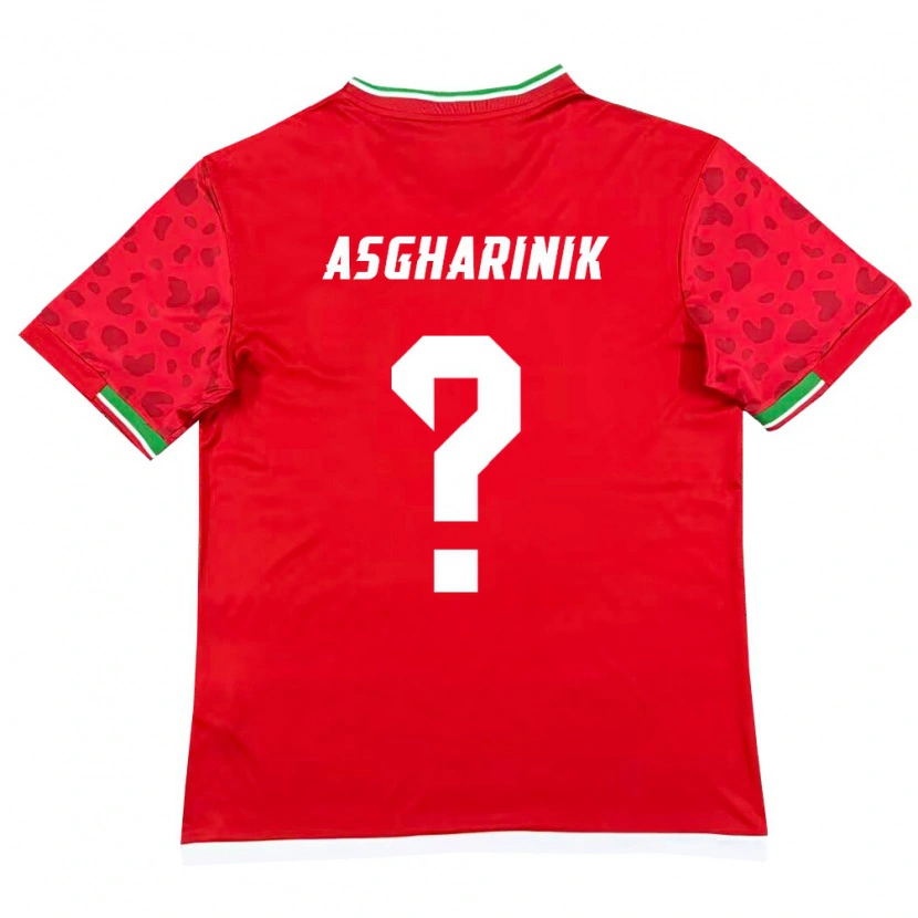 DanxenレディースイランSamsam Asgharinik#0赤 白アウェイシャツ26-28ジャージーユニフォーム