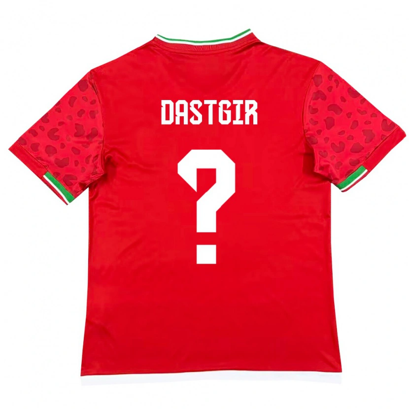 DanxenレディースイランAlireza Dastgir#0赤 白アウェイシャツ26-28ジャージーユニフォーム