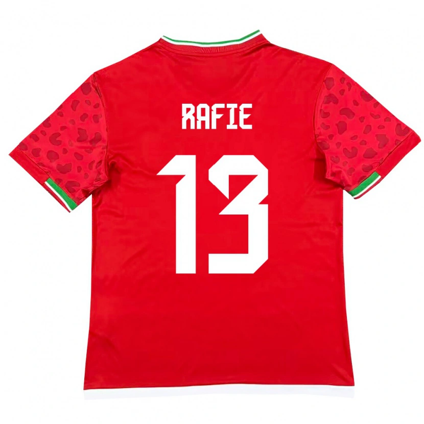 DanxenレディースイランAbbas Rafie#13赤 白アウェイシャツ26-28ジャージーユニフォーム