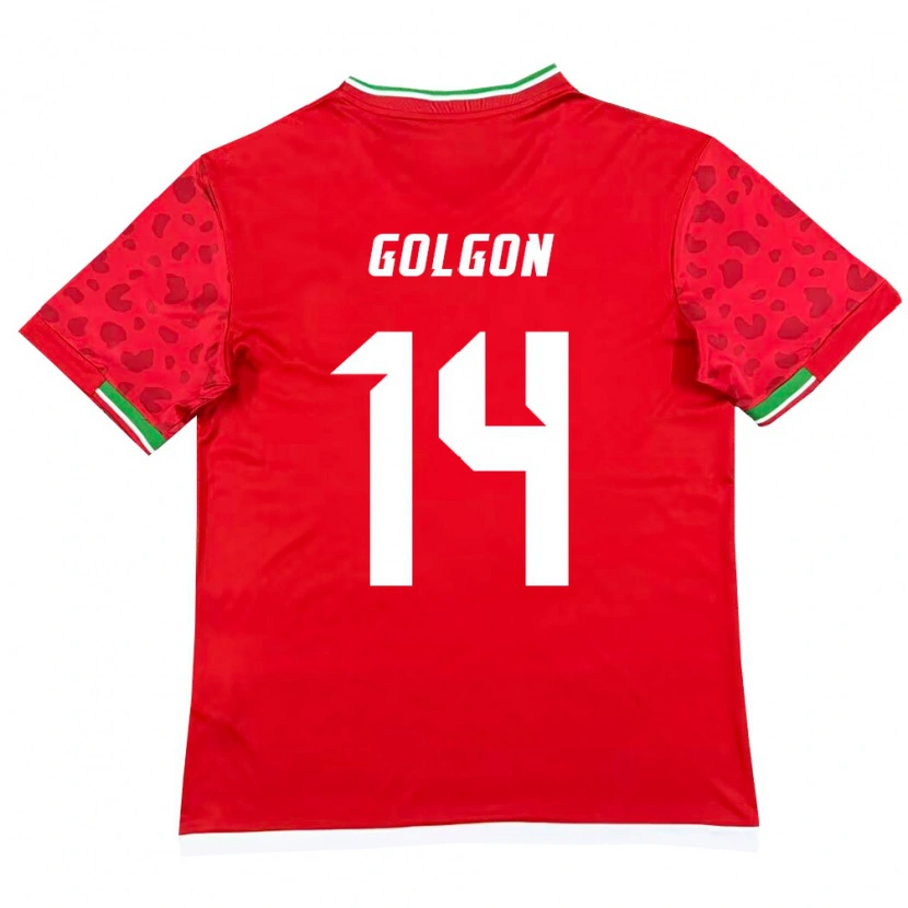 DanxenレディースイランSam Golgon#14赤 白アウェイシャツ26-28ジャージーユニフォーム