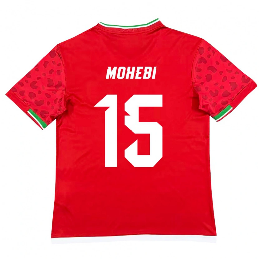 DanxenレディースイランMasoud Mohebi#15赤 白アウェイシャツ26-28ジャージーユニフォーム