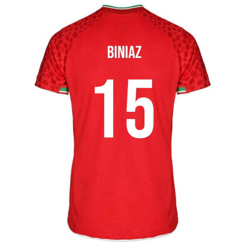 DanxenレディースイランMohammad Biniaz#15赤 白アウェイシャツ26-28ジャージーユニフォーム