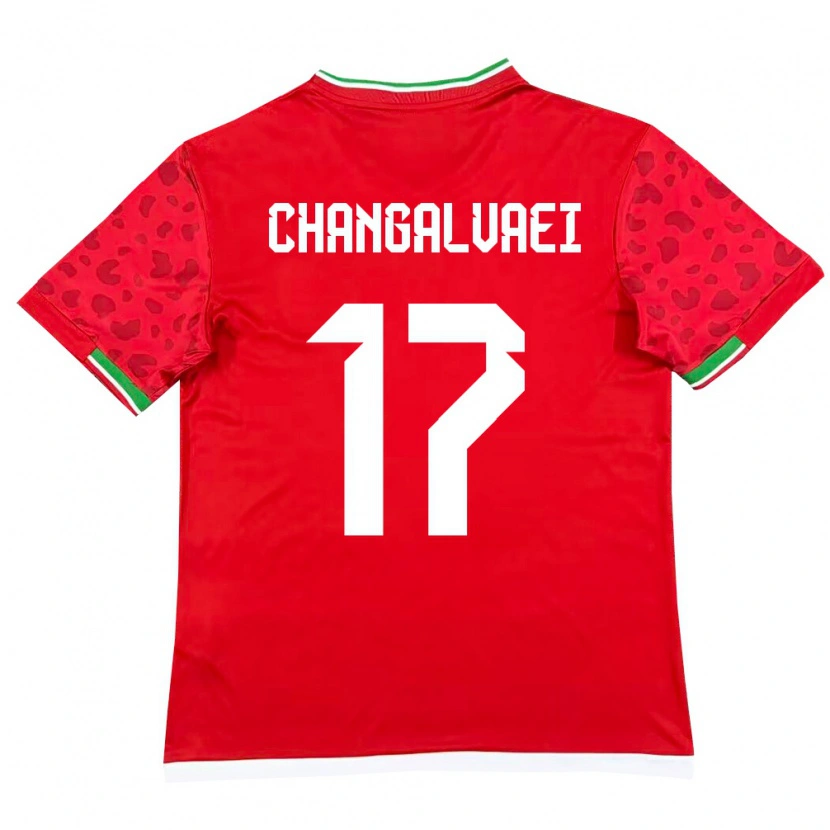 DanxenレディースイランAmirreza Changalvaei#17赤 白アウェイシャツ26-28ジャージーユニフォーム