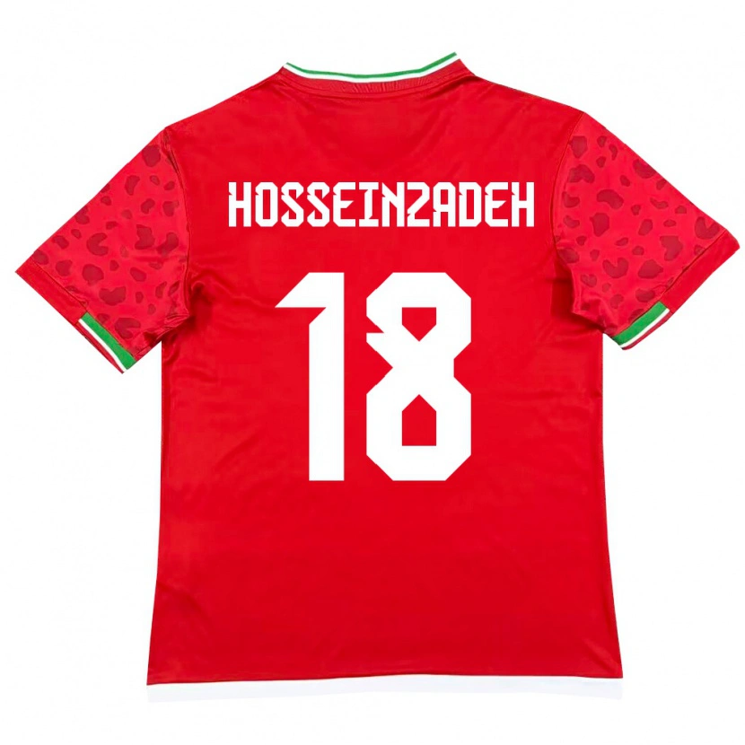 Danxenレディースイランアミロホセイン・ホセインザデー#18赤 白アウェイシャツ26-28ジャージーユニフォーム