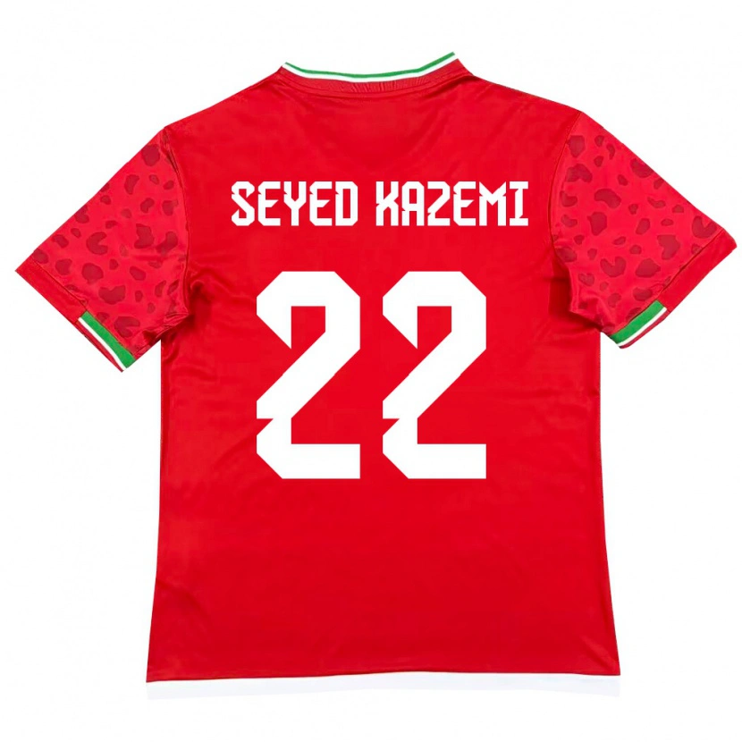 Danxenレディースイランアレフェ・セイド・カゼミ#22赤 白アウェイシャツ26-28ジャージーユニフォーム